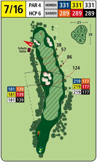 Karte Golfplatz: Liebensteinkurs - Gelb 7